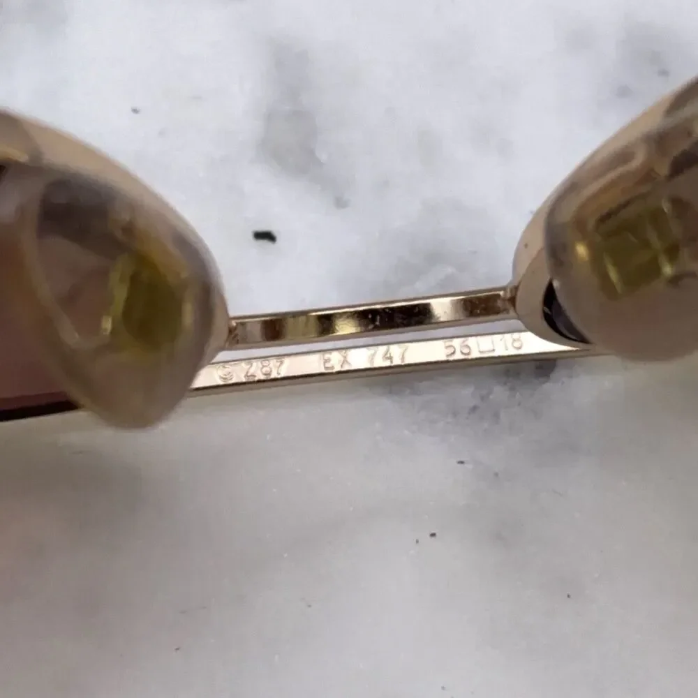 Vintage AO Safety EX 747 American Optical Z87-2 Gold Sunglasses Frames Only 145